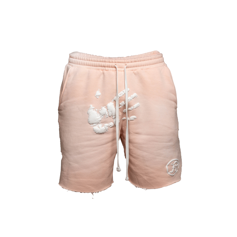 Peach Handprint Shorts