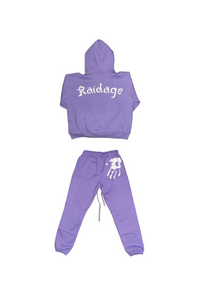 Women Handprint Tracksuit- Lavender