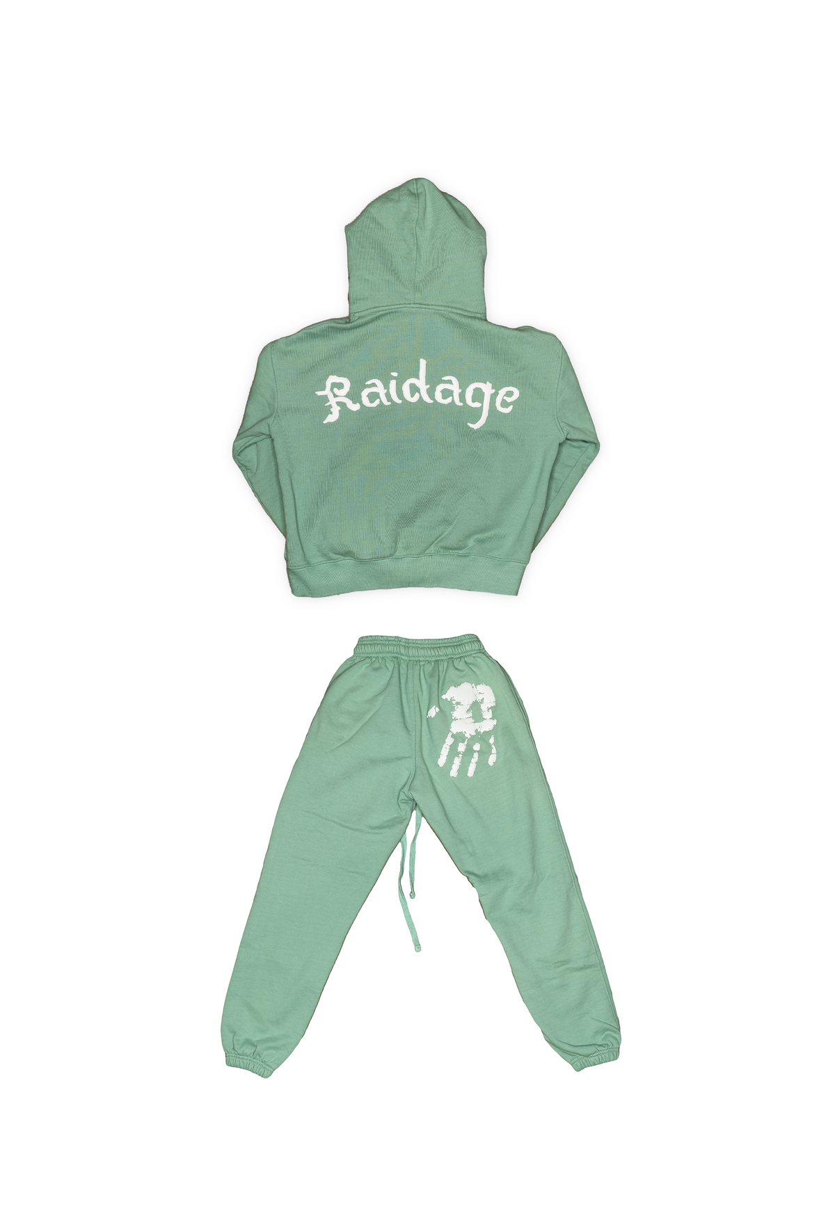 Women Handprint Tracksuit- Mint