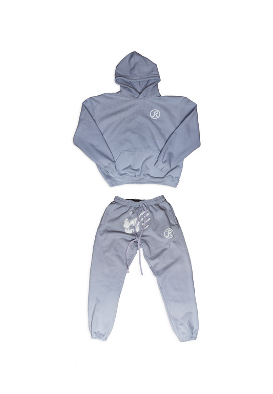 Men Handprint Tracksuit- Grey