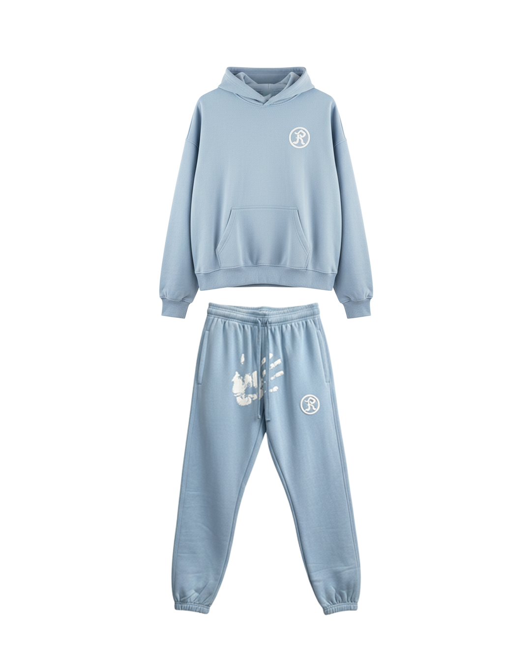 Men Handprint Tracksuit - Baby Blue