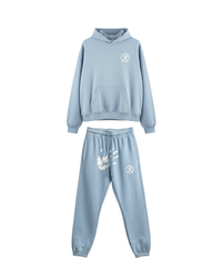 Men Handprint Tracksuit - Baby Blue
