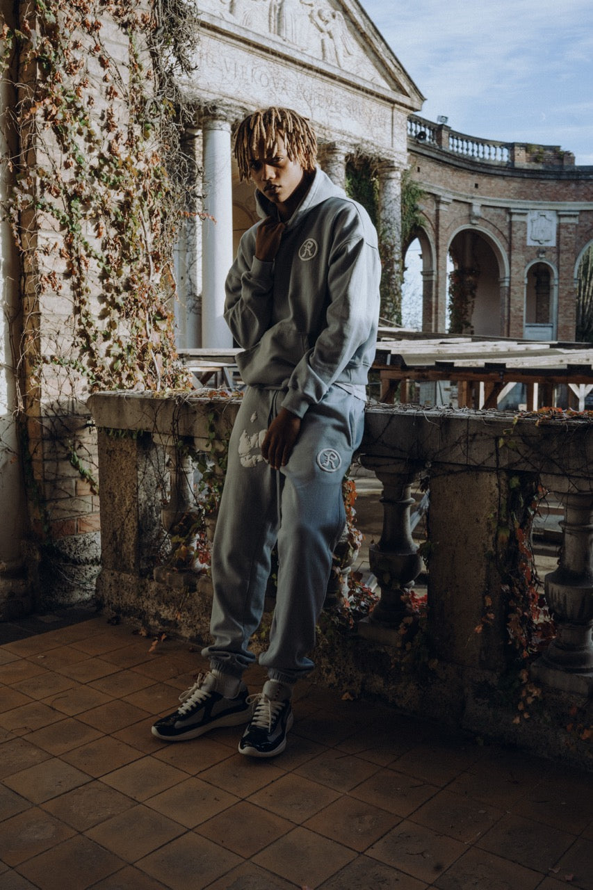 Men Handprint Tracksuit - Baby Blue