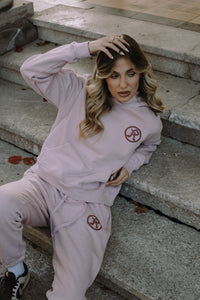 Woman Handprint Tracksuit - Powder Pink