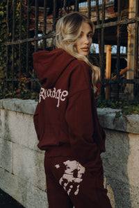 Woman Handprint Tracksuit - Cherry