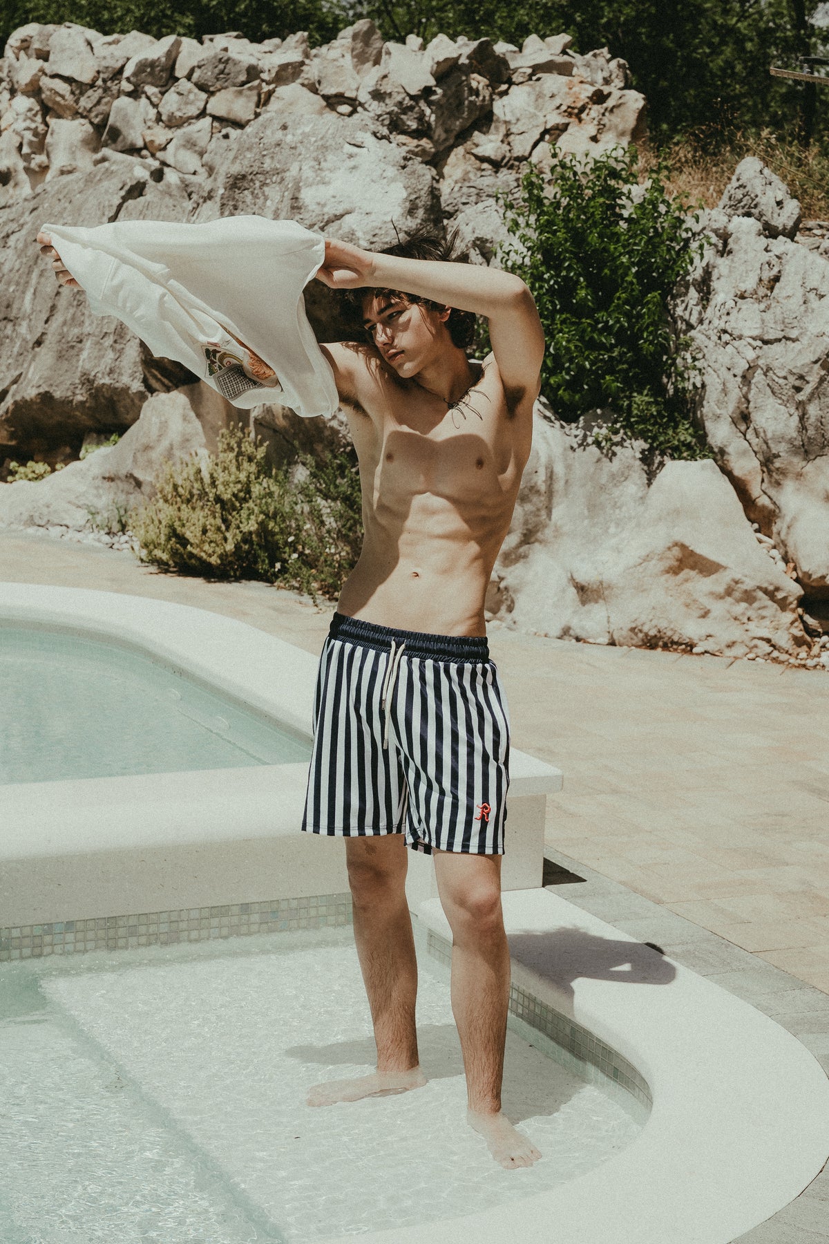 Striped Swimming Shorts