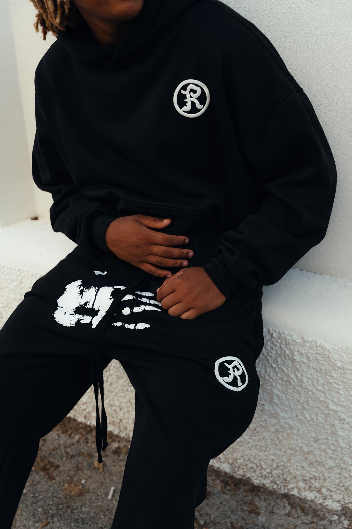 Handprint Tracksuit - Black