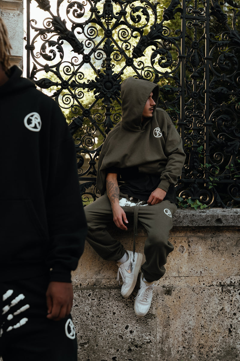 Handprint Tracksuit - Olive