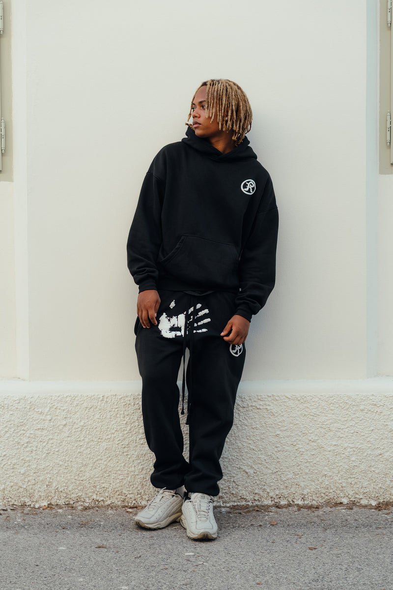 Handprint Tracksuit - Black
