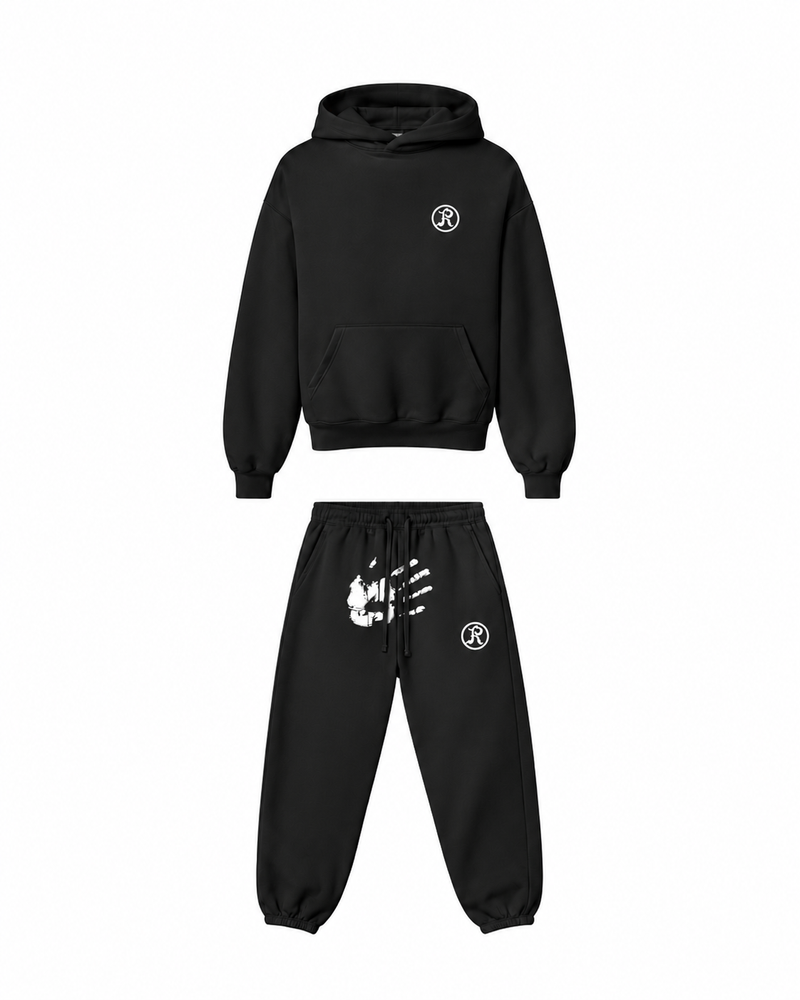 Handprint Tracksuit - Black