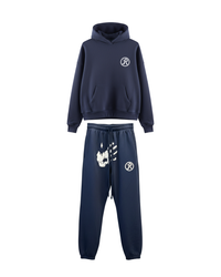 Men Handprint Tracksuit - Navy