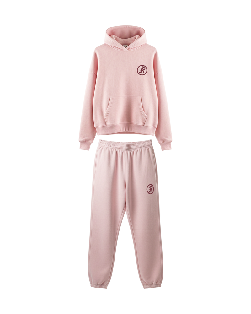 Woman Handprint Tracksuit - Powder Pink