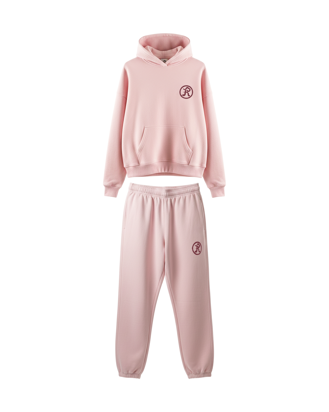 Woman Handprint Tracksuit - Powder Pink