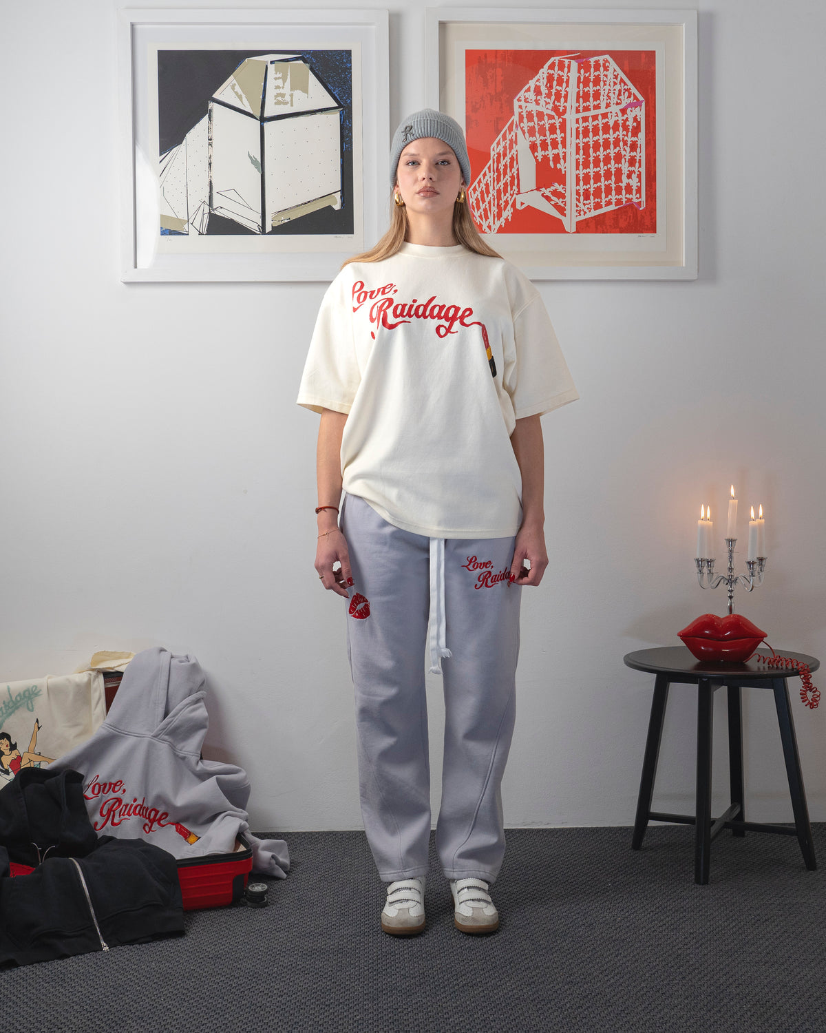 Lipstick Tee - White