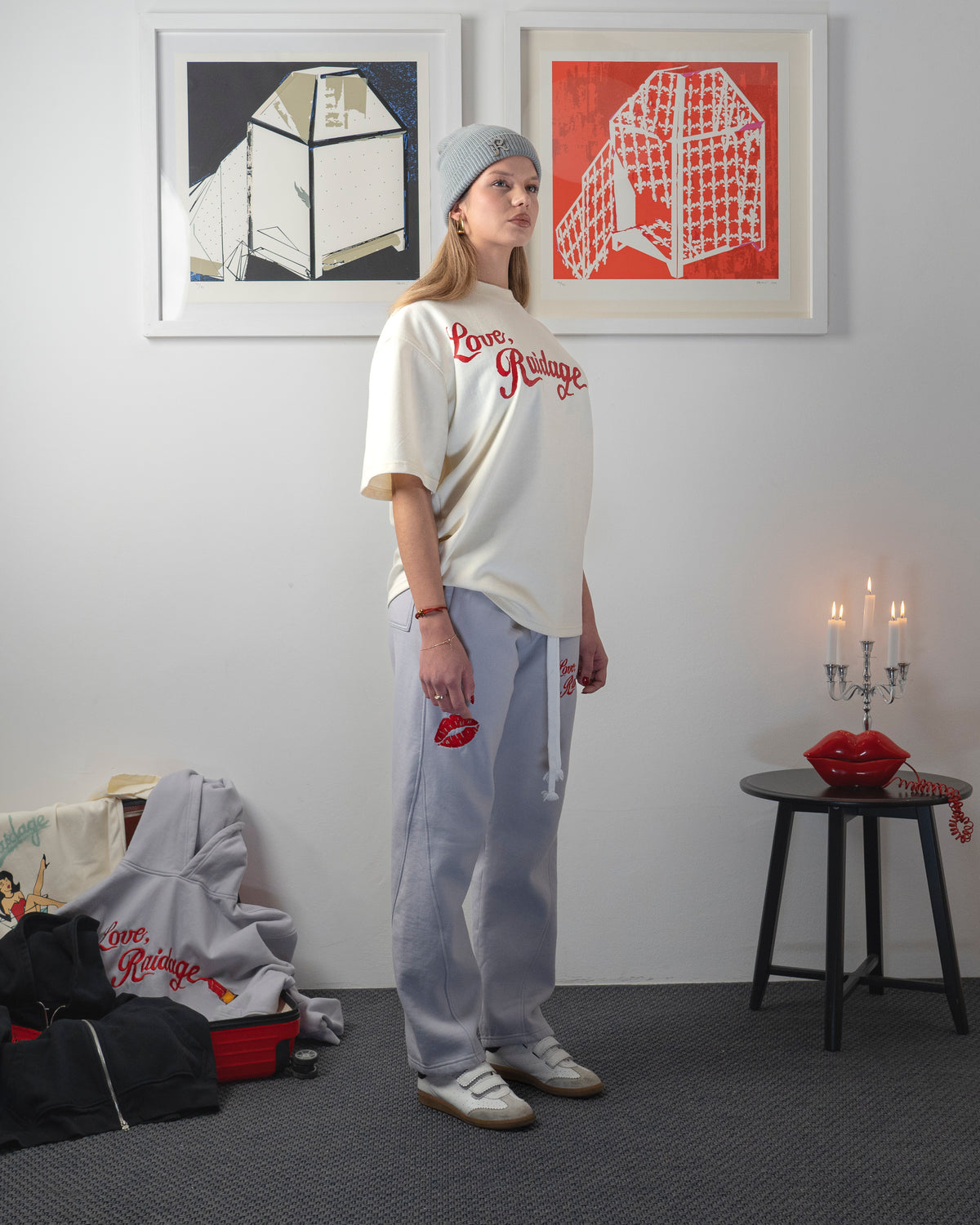 Lipstick Tee - White