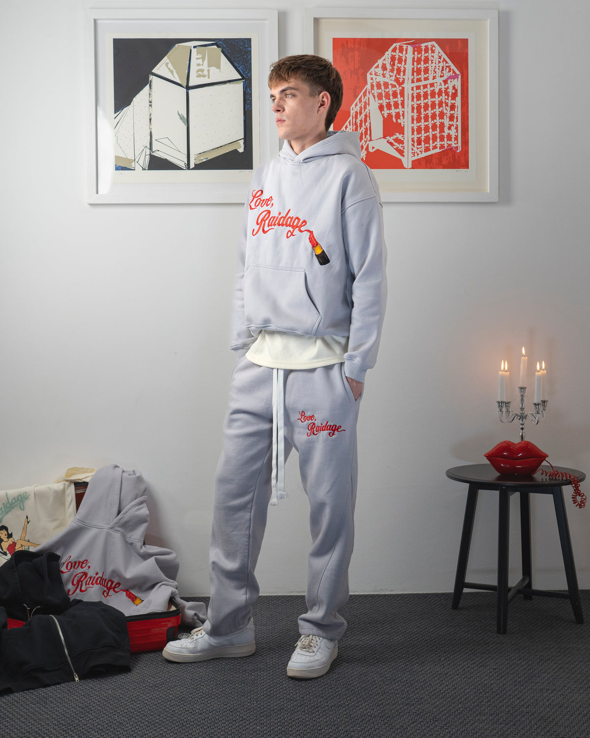 Lipstick Embroidered Tracksuit