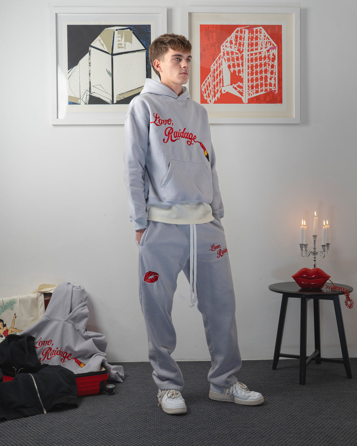 Lipstick Embroidered Tracksuit